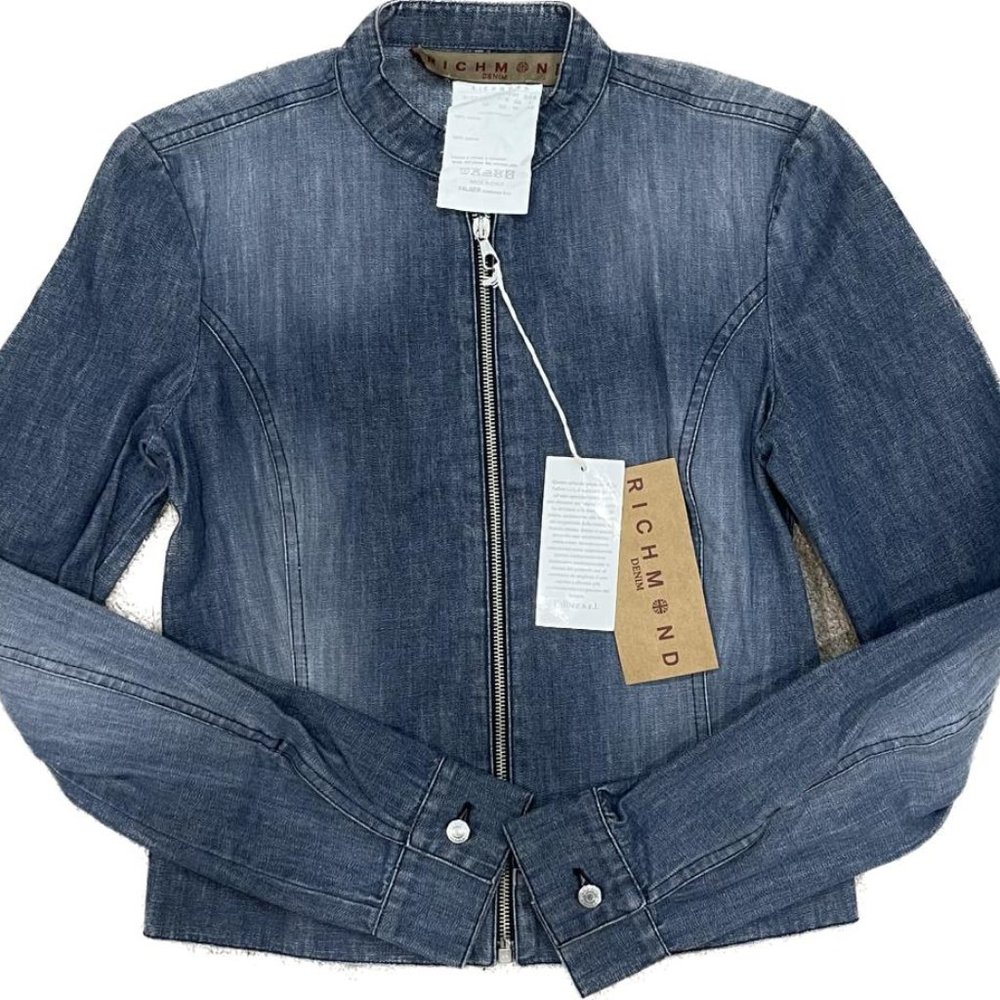 NWT Richmond Denim Jacket, Size 8, Made in Italy
